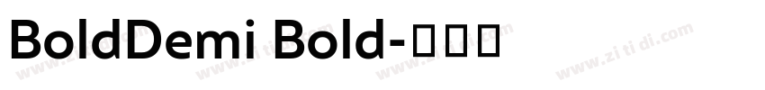 BoldDemi Bold字体转换
